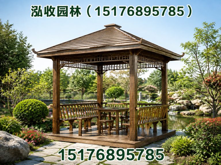 海西防腐木凉亭展示图